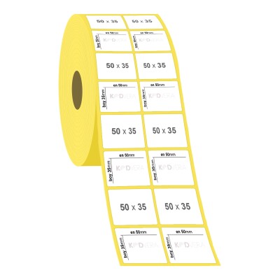 50 x 35 2'li Lamine Termal Etiket - 2